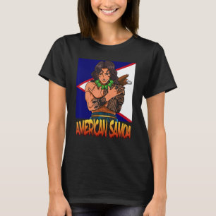 サモア州旗ポリネシアのシャカサモア家 Tシャツ