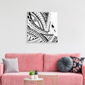 サモア族のタトゥーアート キャンバスプリント (インサイチュ (リビング))