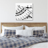 サモア族のタトゥーアート キャンバスプリント (インサイチュ (寝室))