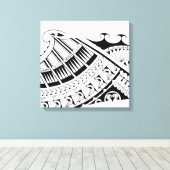 サモア族のタトゥーアート キャンバスプリント (インサイチュ (ウッドフロア))