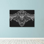 サモア族のタトゥーデザイン キャンバスプリント (インサイチュ (ウッドフロア))