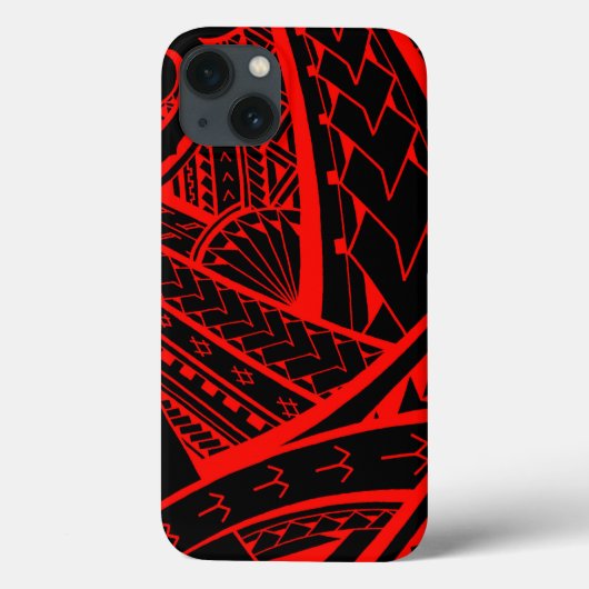 サモア族の部族の入れ墨のデザインと槍頭 Case-Mate iPhoneケース (裏面)