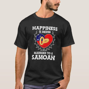 サモア結婚したの妻Husbへの結婚記念日 Tシャツ