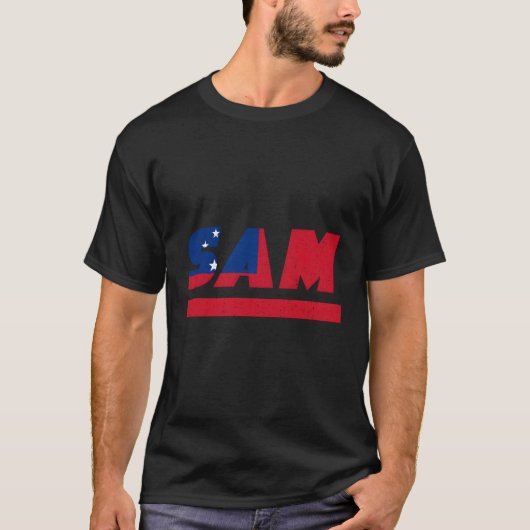 サモア・サモアンズ国旗 Tシャツ (正面)