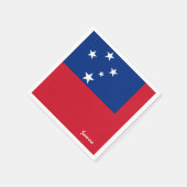 サモア&サモア国旗のパーティーファッション/スポーツファン スタンダードカクテルナプキン (角)