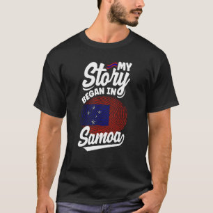サモア・サモア国旗サモアで私の旅が始まった Tシャツ
