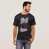 サモア・サモア国旗サモアで私の旅が始まった Tシャツ (正面フル)