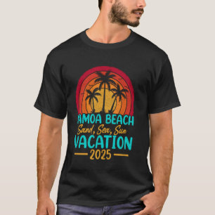 サモア ビーチ 砂 海 太陽 休暇 2025 Tシャツ