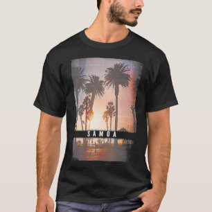 サモア・ポリネシアビーチ男性ユースキッズ Tシャツ
