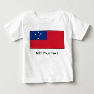 サモア- Samoan旗 ベビーTシャツ