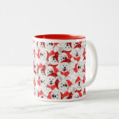 サモイおもしろいドのクリスマスパターン ツートーンマグカップ (正面右)
