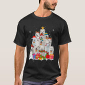 サモイおもしろいドクリスマスツリーペットドッグ愛人ギフト Tシャツ (正面)