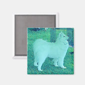 サモイの子犬の磁石 マグネット (正面/裏面)