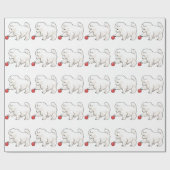 サモイの子犬 ラッピングペーパー (フラット)