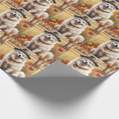 サモイエの紅葉感謝祭の芸術 ラッピングペーパー (角)