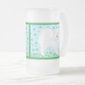 サモイエッド16オズ；聖パットの日！ フロストグラスビールジョッキ (正面右)