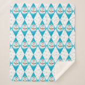 サモイエドウィンターホリデーダイヤモンドパターン シェルパブランケット (正面)