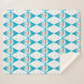 サモイエドウィンターホリデーダイヤモンドパターン シェルパブランケット (正面(横))