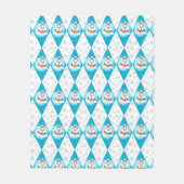 サモイエドウィンターホリデーダイヤモンドパターン フリースブランケット (正面)