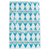 サモイエドウィンターホリデーダイヤモンドパターン ミディアムペーパーバッグ (正面)