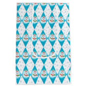 サモイエドウィンターホリデーダイヤモンドパターン ミディアムペーパーバッグ (裏面)