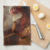 サモイエドグクリスマスフェスティバル キッチンタオル (四つ折り)