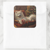 サモイエドグクリスマスフェスティバル スクエアシール (バッグ)