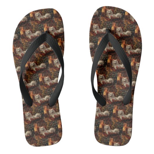 サモイエドグクリスマスフェスティバル ビーチサンダル (フットベッド)