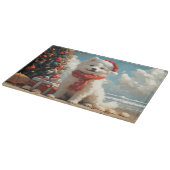 サモイエドグクリスマスヴィンテージビーチ カッティングボード (角)