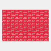 サモイエドグシルエットレッドウメリーォーフマス ラッピングペーパーシート (正面)