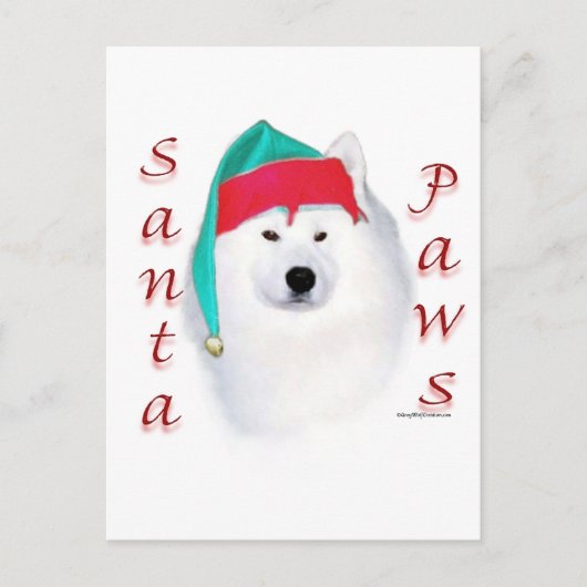 サモイエドサンタポーズ シーズンポストカード (正面)