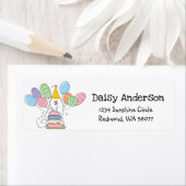 サモイエドバースデーパーティー差出人住所ラベル ラベル (インサイチュ)