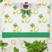 サモイエドホリデーホームデコールSt patricks day キッチンタオル (折り畳み)