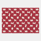 サモイエドホリデーライツラッピング紙 ラッピングペーパーシート (正面2)