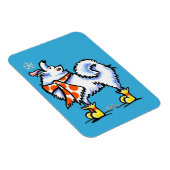 サモイエド・アメリカン・エスキモー・ドッグ・スノーフレーク マグネット (右側)