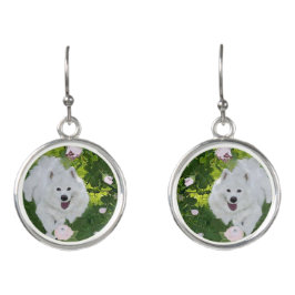 サモイエードスターリングシルバープレートダングルピアス イヤリング