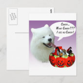 サモイエードハロウィーンキャンディ ポストカード (正面/裏面)