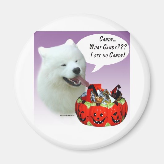 サモイエードハロウィーンキャンディ マグネット (正面)