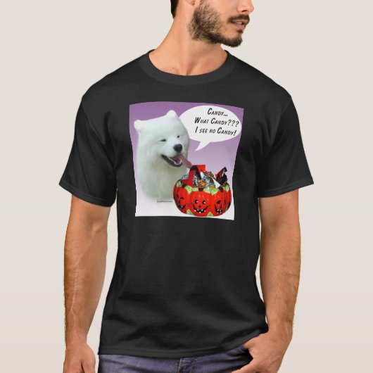 サモイエードハロウィーンキャンディ Tシャツ (正面)