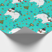 サモイッド"Snazy Sam"ホリデイ ラッピングペーパー (角)