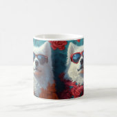 サモイドとハートバラバレンタインデー コーヒーマグカップ (中央)