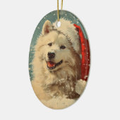 サモイドのビンテージクリスマス セラミックオーナメント (左)