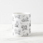 サモイドの犬の柄 コーヒーマグカップ (中央)