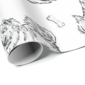 サモイドの犬の柄 ラッピングペーパー (ロールコーナー)