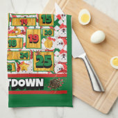 サモイドカウントダウンクリスマスアドベントカレンダードッグ キッチンタオル (四つ折り)