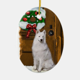 サモイドクリスマスギフトオーナメント セラミックオーナメント