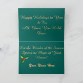 サモイドクリスマスグリーティングカード、7" x 5" シーズンカード (内部)