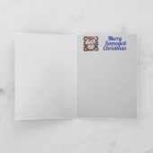 サモイドクリスマスストッキング カード (内部)
