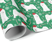 サモイドクリスマスドッグホリデー ラッピングペーパー (ロールコーナー)