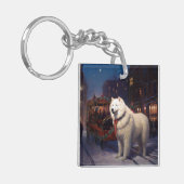 サモイドクリスマスフェスティバルシーズン キーホルダー (正面左)